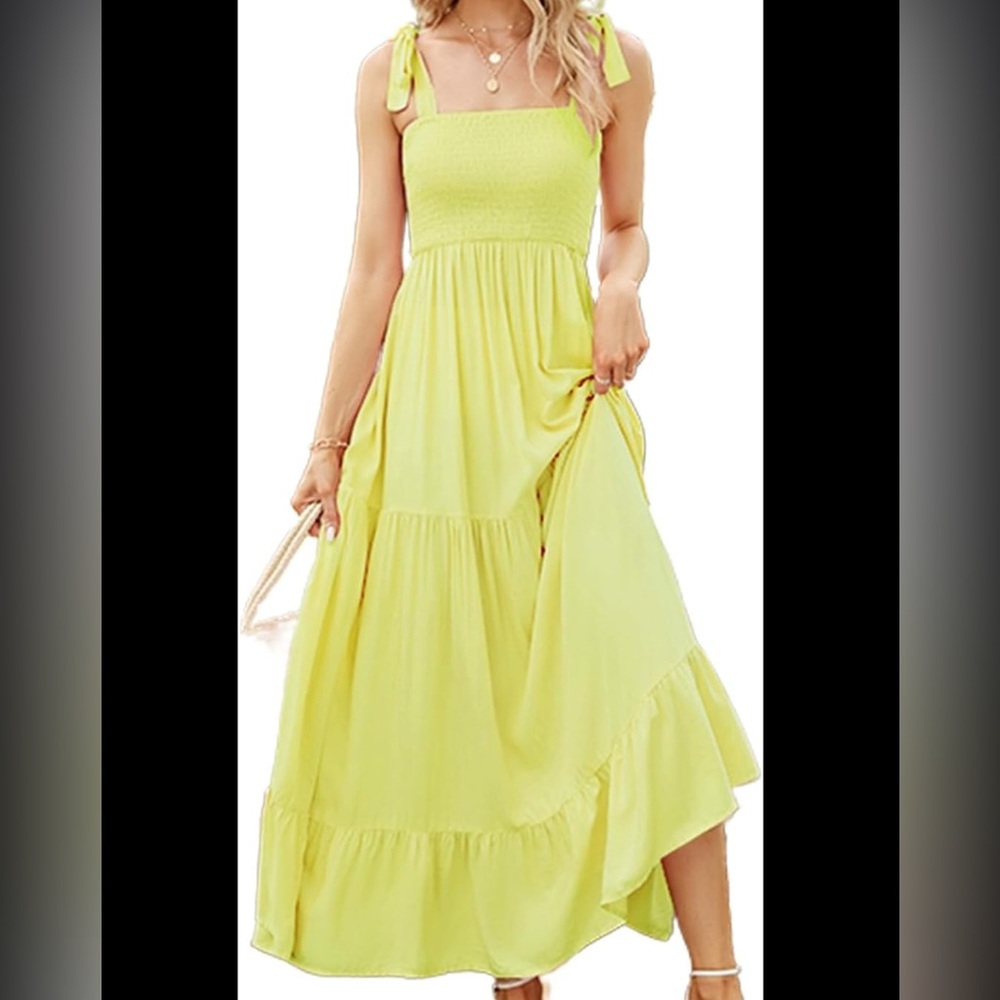 For The Republic Yellow Maxi Dress